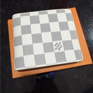 Louis Vuitton Checkered White Wallet
